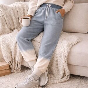 Feat x Helen Owen Ombre Jogger Sweatpants (M) Cozy Fleece Lounge High Waist Soft